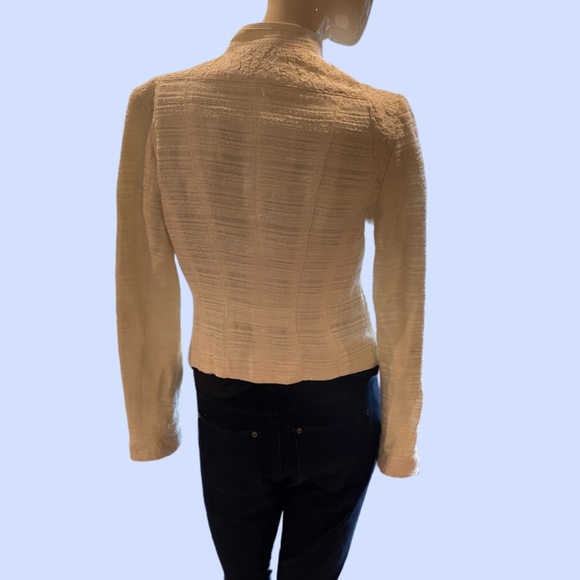 White Lace Military Jacket - Picture 4 of 7